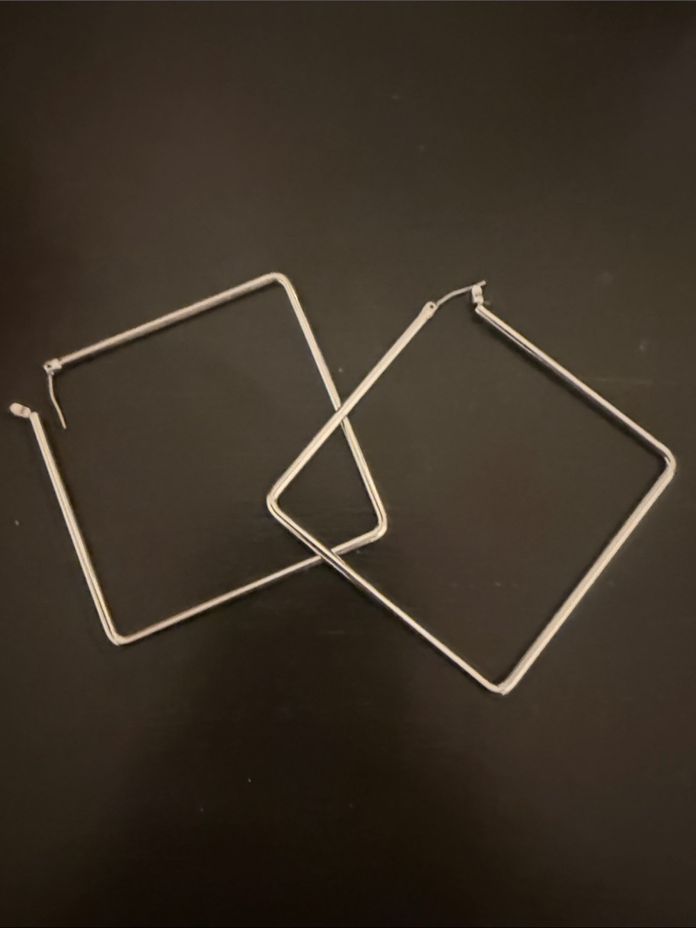 Uncommon James Silver Square Hoop Earrings